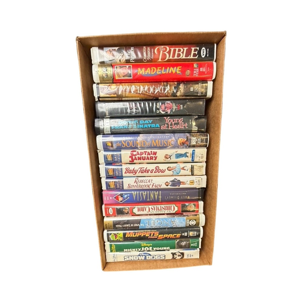 Disney Shirley Temple VHS Tape Lot 10+ Mixed Color Vintage Family Media Modest